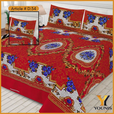 Royal Red Traditional Bedsheet – Article D34 - Rich Culture in Every Thread