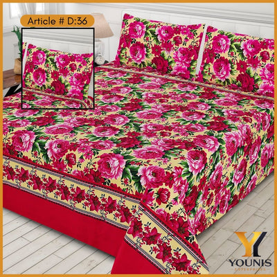 Pink Garden Floral Bedsheet – Article D36 - Brighten Your Bedroom