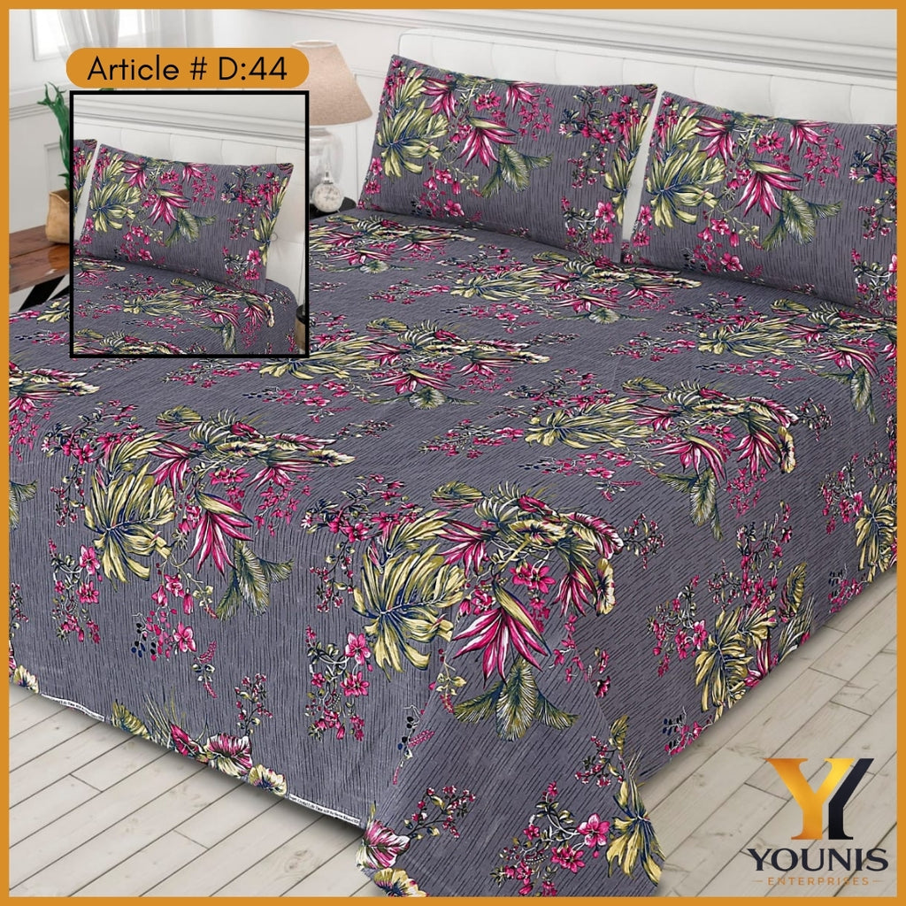 Grey Garden Floral Bedsheet – Article D44 - Refresh Your Bedroom Look
