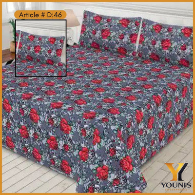 Grey Rose Classic Bedsheet – Article D46 - Soft Comfort Every Night