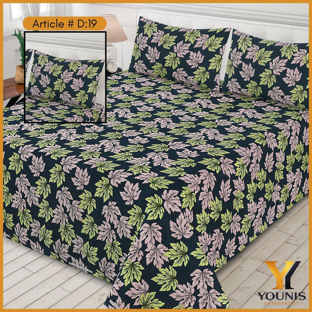 Black Leaf Garden Bedsheet – Article D19 - Modern & Premium Bedding