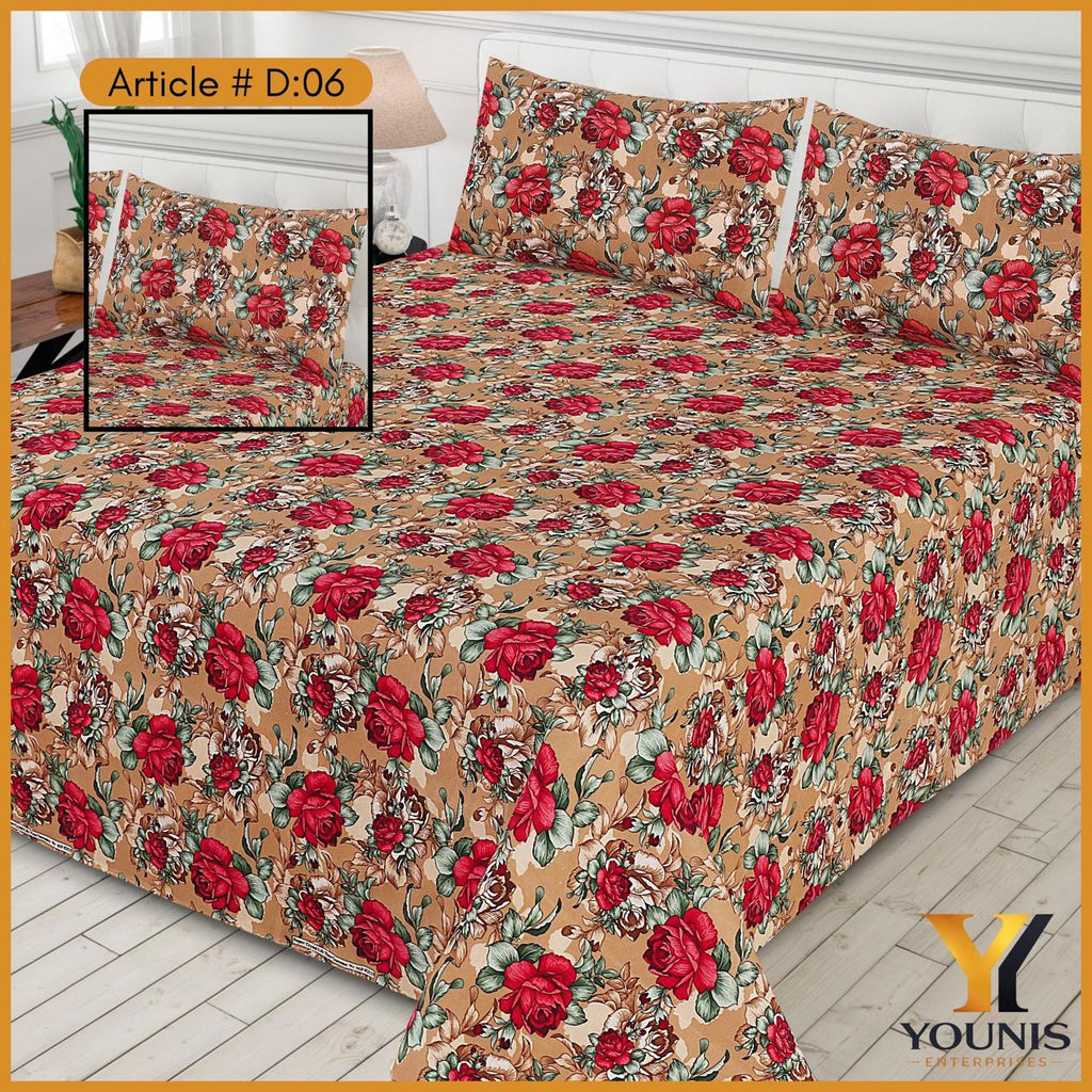 Beige Rose Garden Bedsheet – Article D06 - Soft Luxury for Peaceful Sleep